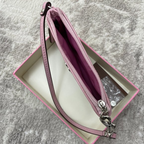 Coach - Pink Logo Wristlet New Without Tags - Picture 2 of 6
